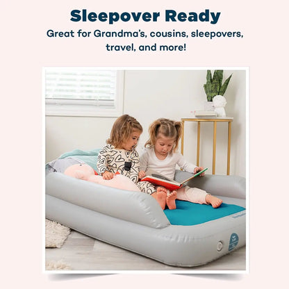 SlumberPod SlumberTot Inflatable Toddler Bed - Grey/Teal