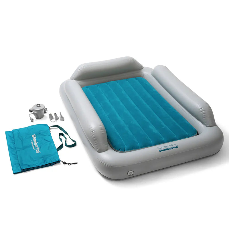 SlumberPod SlumberTot Inflatable Toddler Bed - Grey/Teal