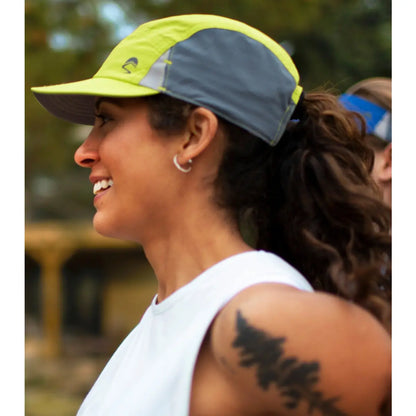 Ultra lightweight VaporLite™ fabric and ponytail-friendly