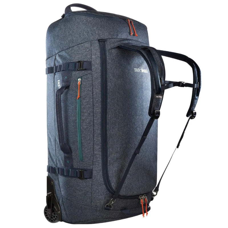 Tatonka 105L Duffle Roller - Foldable Wheeled Duffle Bag - Navy Blue