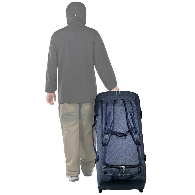 Tatonka 140L Duffle Roller - Foldable Wheeled Duffle Bag - Navy Blue