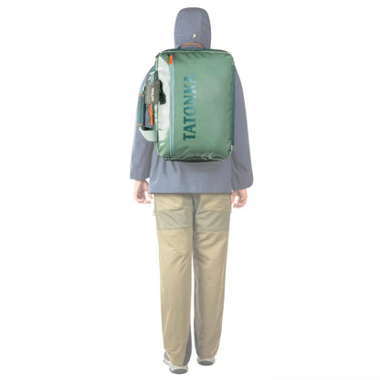 Tatonka 35L Flight Barrel Bag - Carry-On Duffel Backpack - Sage Green
