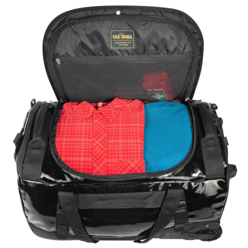 Tatonka 60L Barrel Roller - Medium Wheeled Duffel Backpack - Black