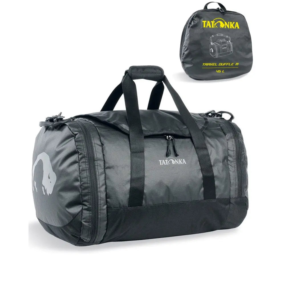 Folding Travel Duffle Bag - Medium 45L - Black