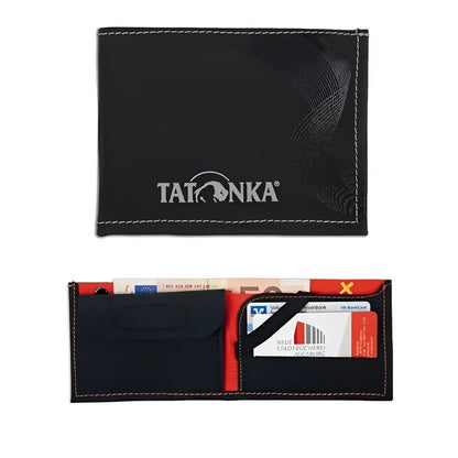HY Coin Wallet - Black/Carbon : Tatonka (Items shown in the wallet are for illustration purposes only