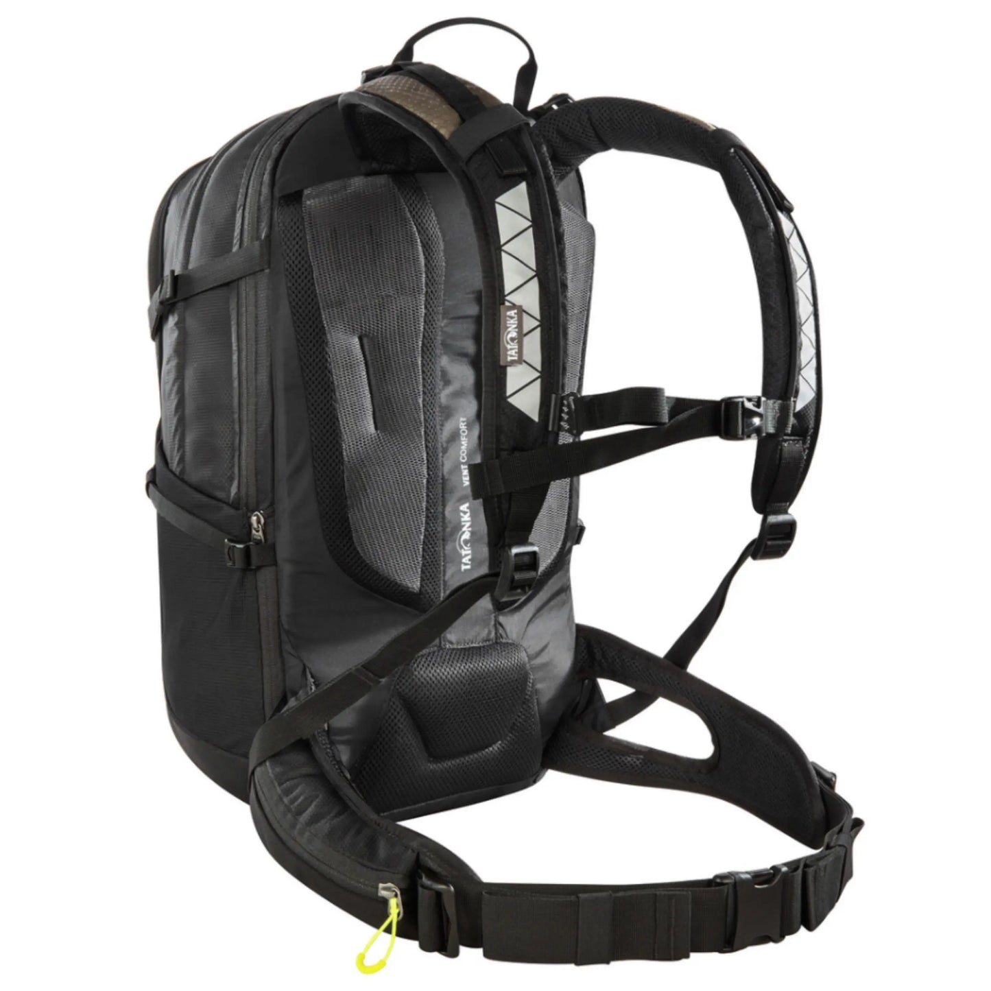 Ergonomically shaped, padded, ventilated shoulder straps