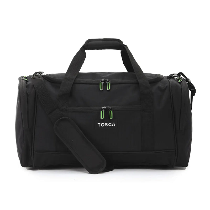 Double carry handles and removable shoulder strap