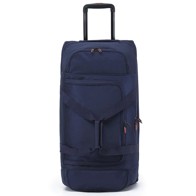 Tosca 70 cm Split Compartment Wheeled Duffle Bag - Navy / Orange