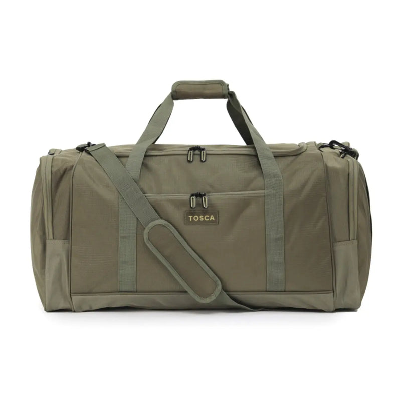 Double carry handles and removable shoulder strap