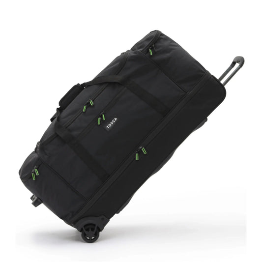 Tosca 85 cm Split Compartment Wheeled Duffle Bag - Black / Lime