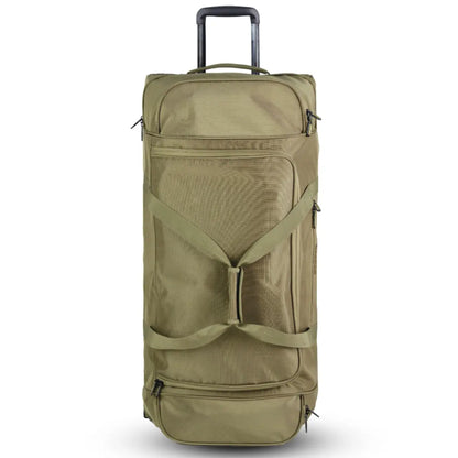 Double carry handles and push button, retractable handle