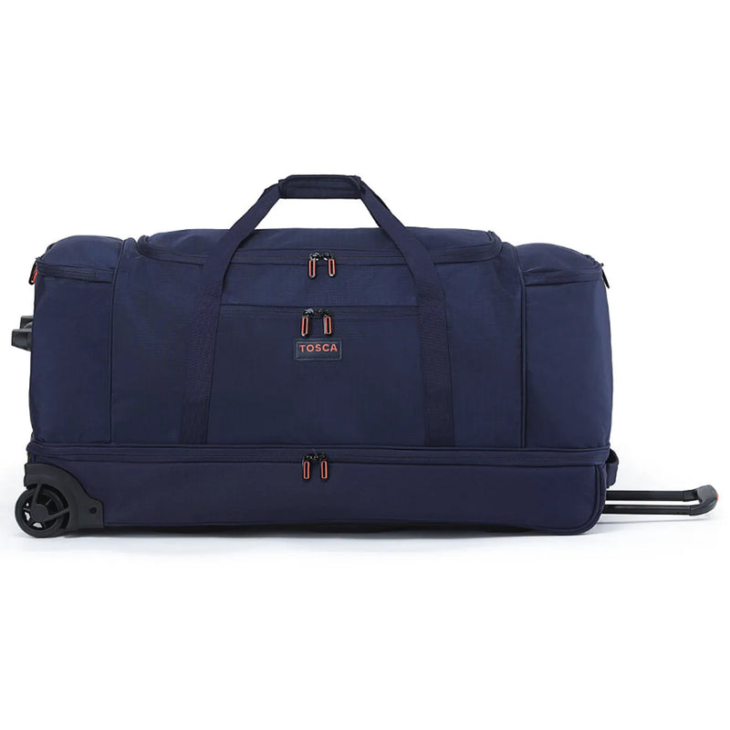 Tosca 85 cm Split Compartment Wheeled Duffle Bag - Navy / Orange