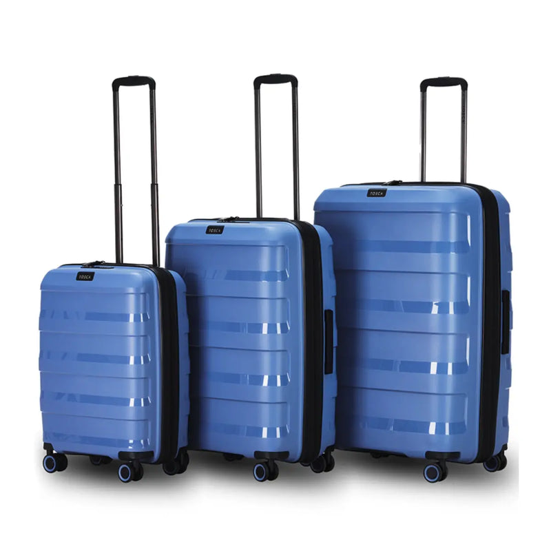 Tosca Comet 4-Wheel Expandable Suitcase Set of 3 - Infinity Blue (Small, Medium and Large)