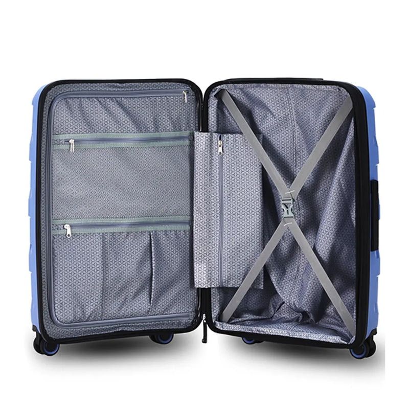 Compression straps and zippered divider