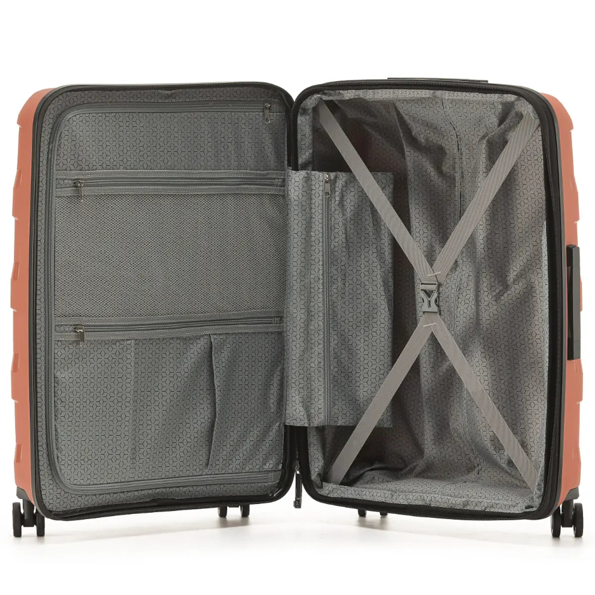 Tosca Comet 4-Wheel Expandable Suitcase Set of 3 - Mocha (Small Medium and Large)