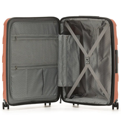 Tosca Comet 4-Wheel Expandable Suitcase Set of 3 - Mocha (Small Medium and Large)