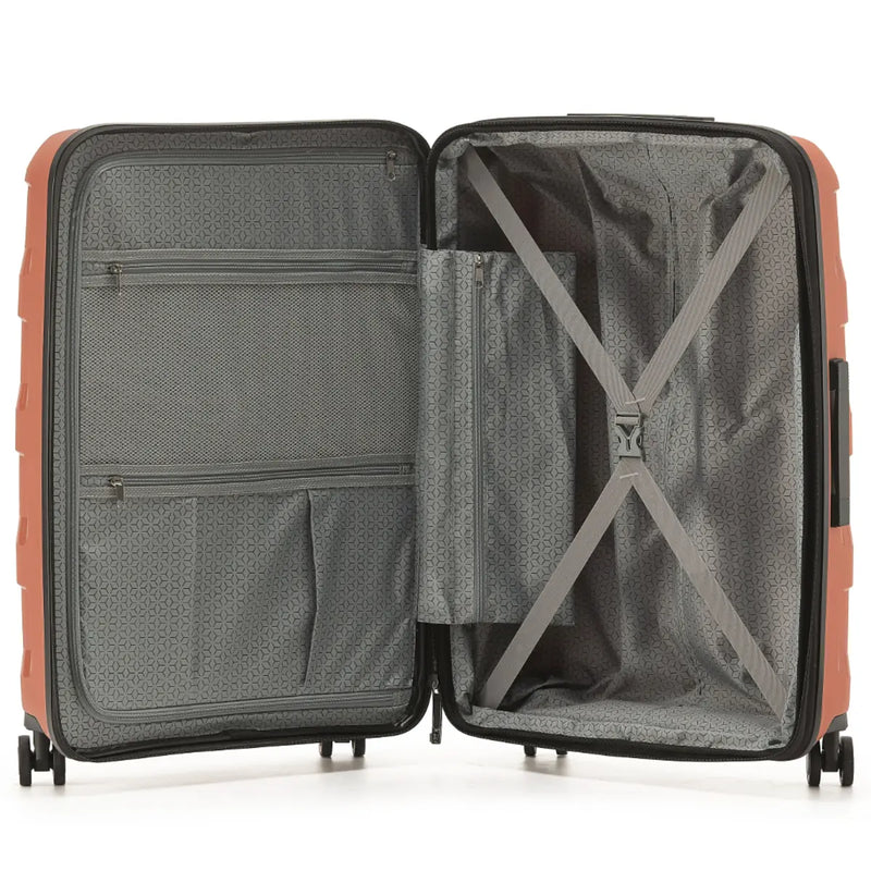 Tosca Comet 4-Wheel Expandable Suitcase Set of 3 - Mocha (Small Medium and Large)