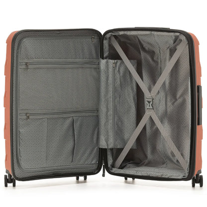 Tosca Comet 4-Wheel Expandable Suitcase Set of 3 - Mocha (Small Medium and Large)