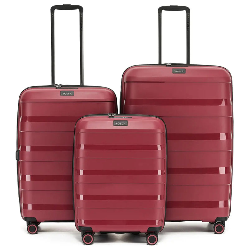 Tosca Comet 4-Wheel Expandable Suitcase Set of 3 - Rumba (Small Medium and Large)
