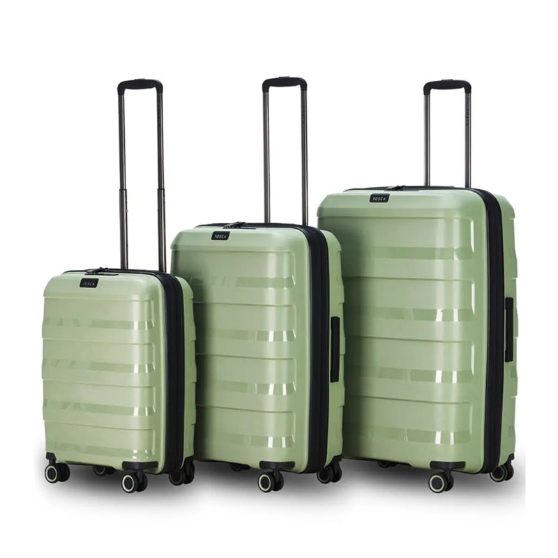 Tosca Comet 4-Wheel Expandable Suitcase Set of 3 - Sage (Small, Medium and Large)