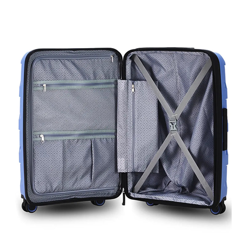 Compression straps and zippered divider