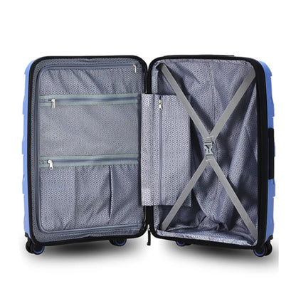 Compression straps and zippered divider