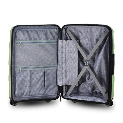 Compression straps and zippered divider