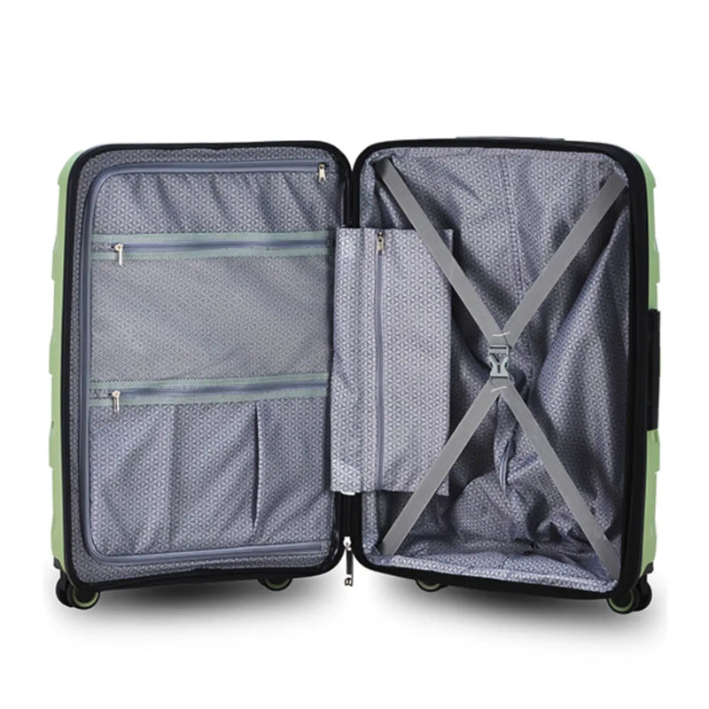 Compression straps and zippered divider