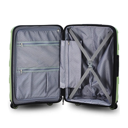 Compression straps and zippered divider