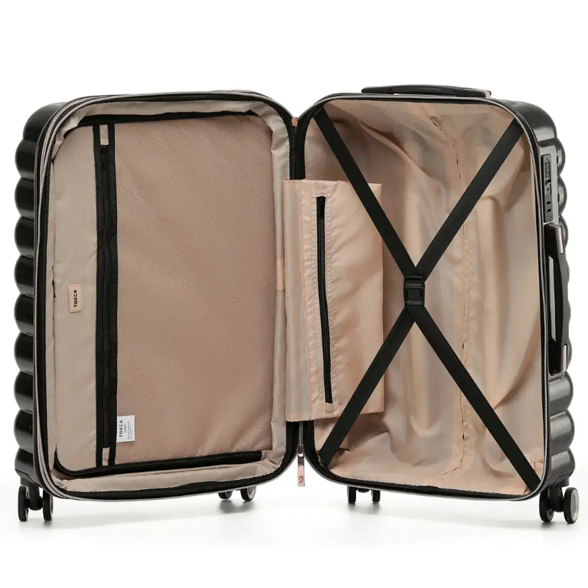 Tosca Como 54 cm 4-Wheel Carry-on Suitcase - Black