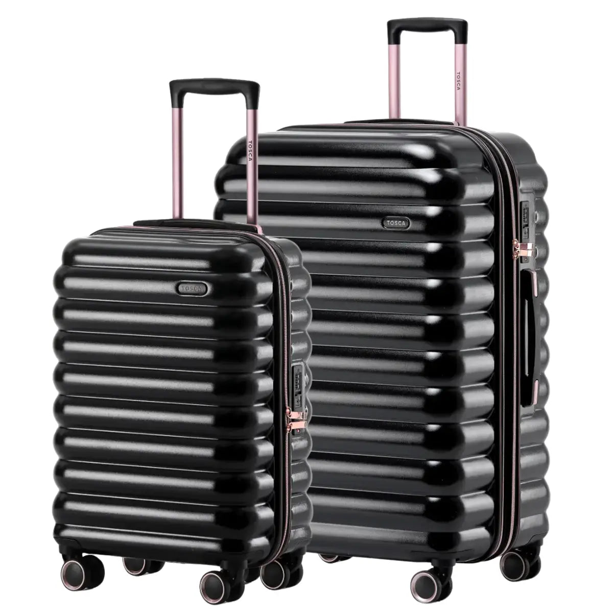 Tosca Como 2 Piece Luggage Set Large - Black