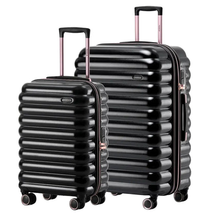 Tosca Como 2 Piece Luggage Set Large - Black