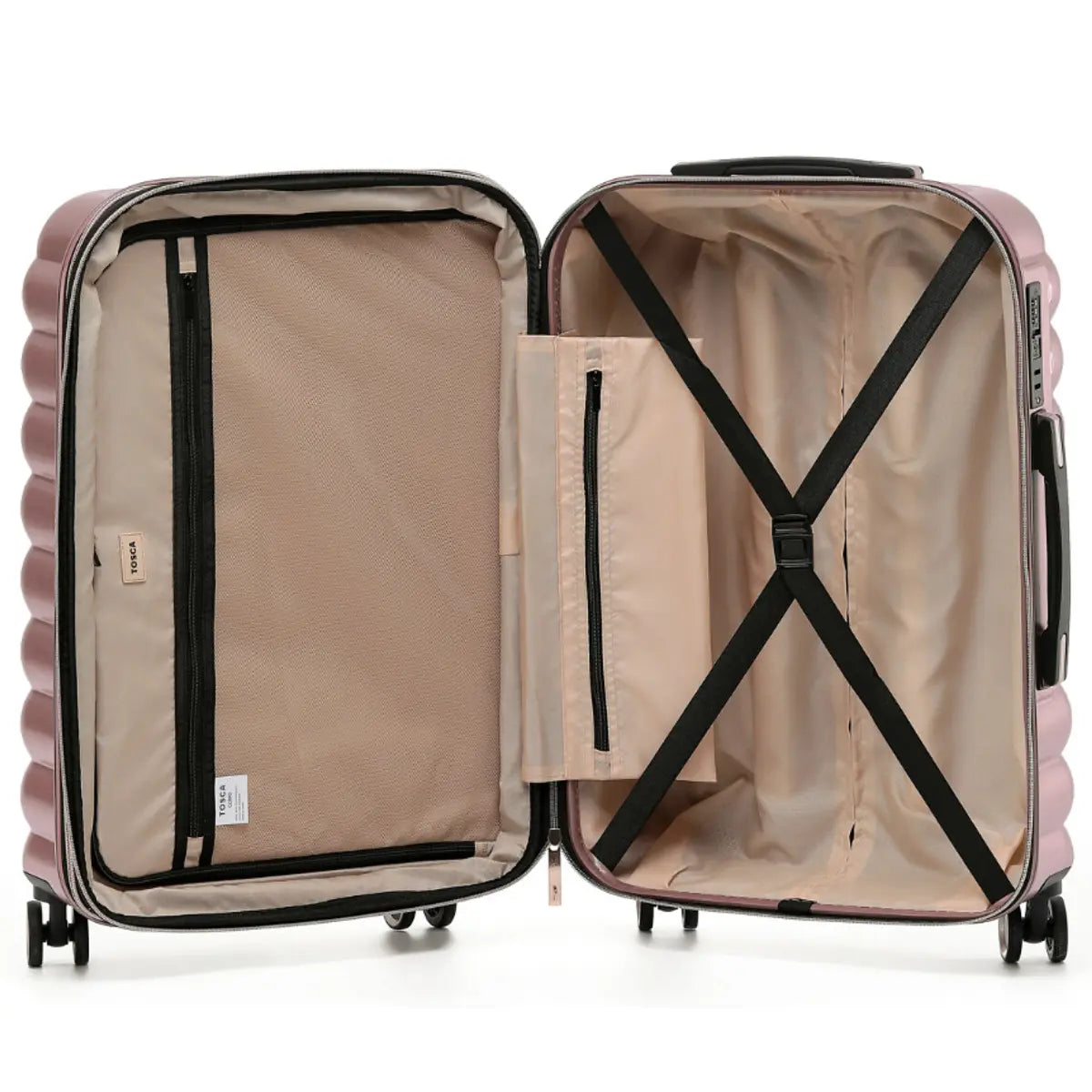 Tosca Como 54 cm 4-Wheel Carry-on Suitcase - Rose Gold