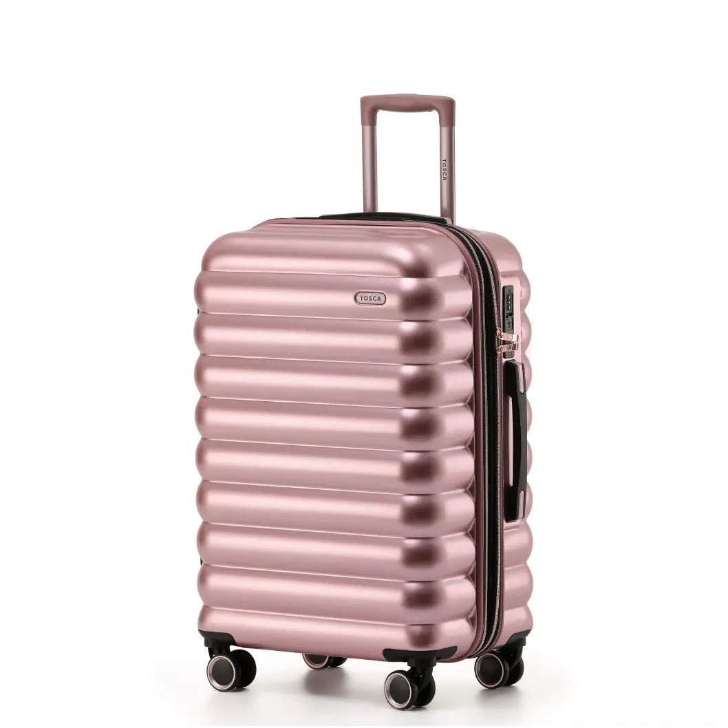Tosca Como 67 cm 4-Wheel Check-in Suitcase - Rose Gold