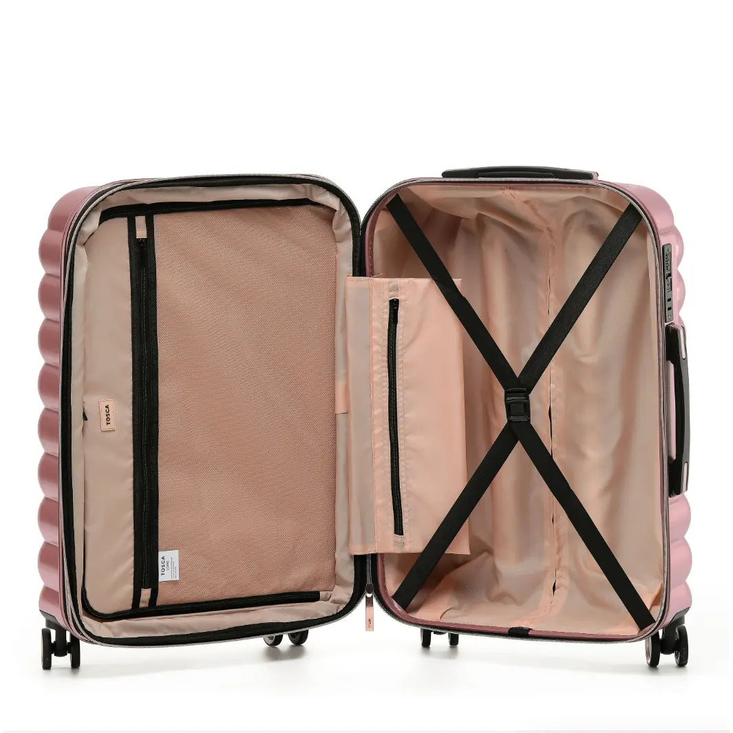 Tosca Como 67 cm 4-Wheel Check-in Suitcase - Rose Gold