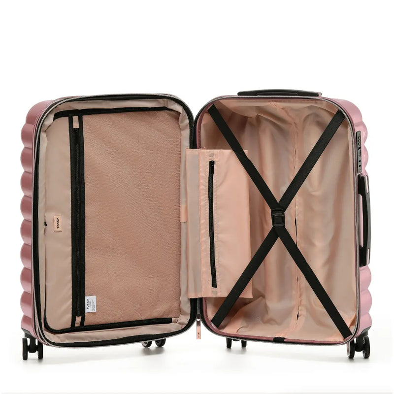 Tosca Como 67 cm 4-Wheel Check-in Suitcase - Rose Gold