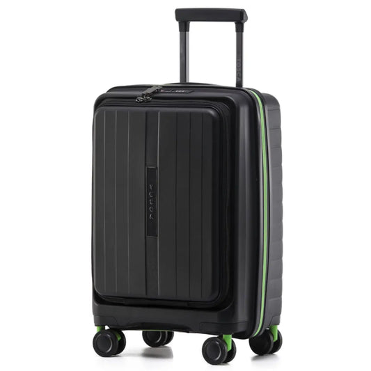 Tosca Cruiser 53 cm 4-Wheel Front Opening Carry-on Suitcase - Black / Lime