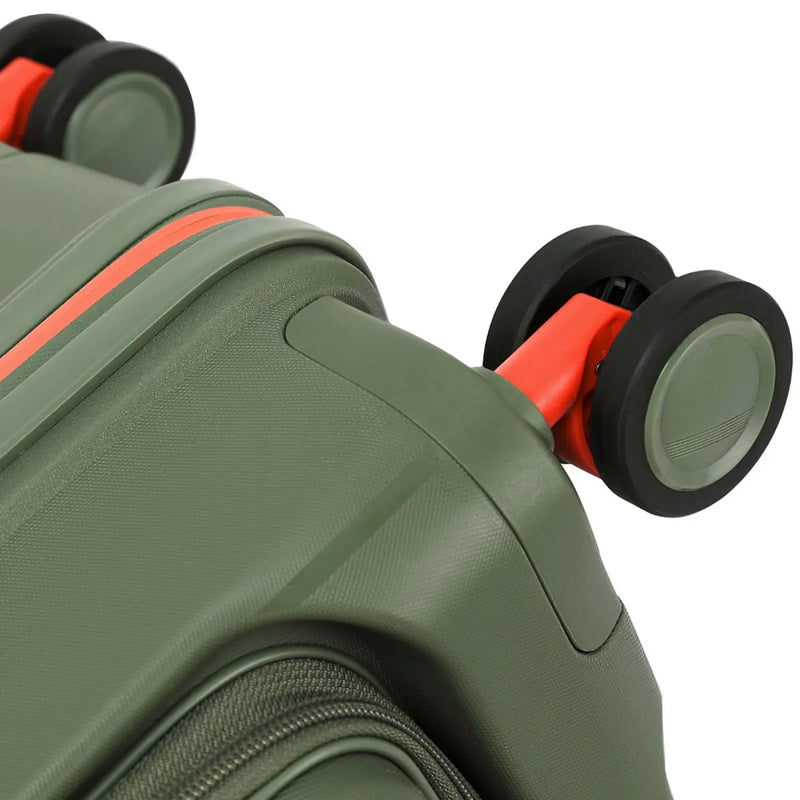 Tosca Cruiser 53 cm Front Opening 4-Wheel Carry-on Suitcase - Khaki / Orange