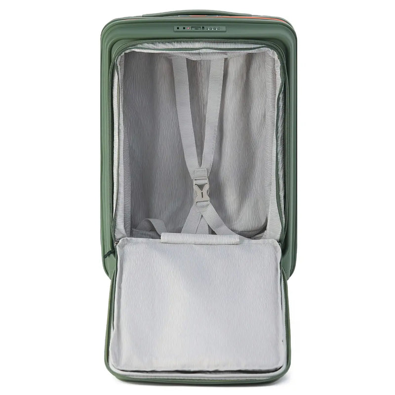 Tosca Cruiser 53 cm Front Opening 4-Wheel Carry-on Suitcase - Khaki / Orange