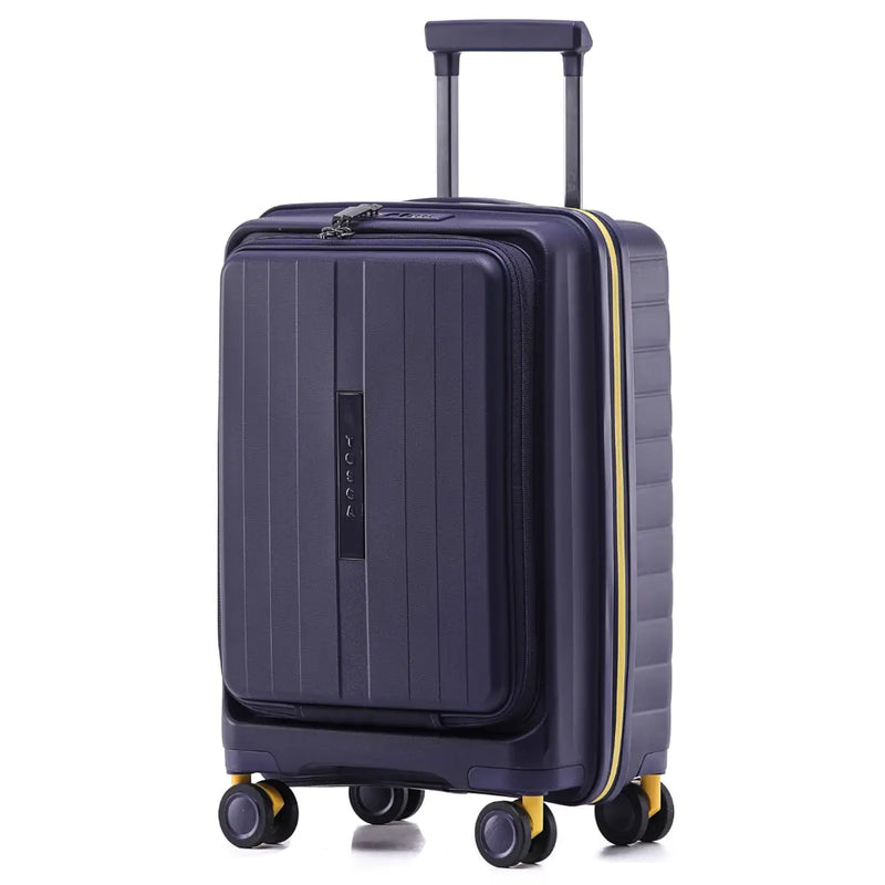 Tosca Cruiser 53 cm Front Opening 4-Wheel Carry-on Suitcase - Purple / Yellow