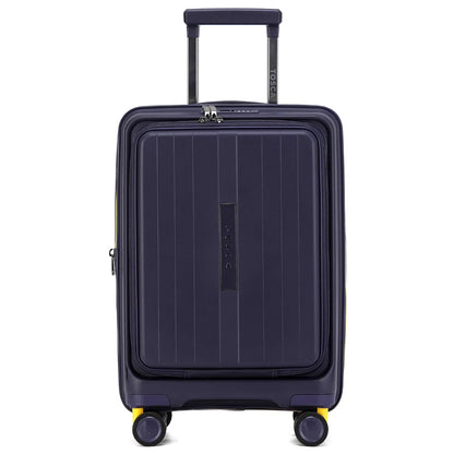 Tosca Cruiser 53 cm Front Opening 4-Wheel Carry-on Suitcase - Purple / Yellow