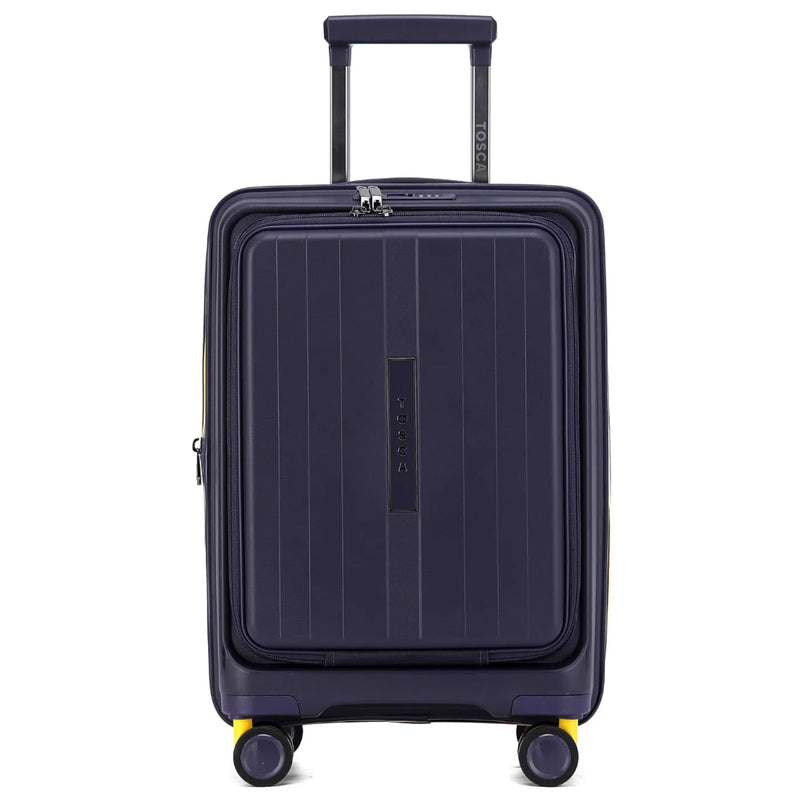 Tosca Cruiser 53 cm Front Opening 4-Wheel Carry-on Suitcase - Purple / Yellow