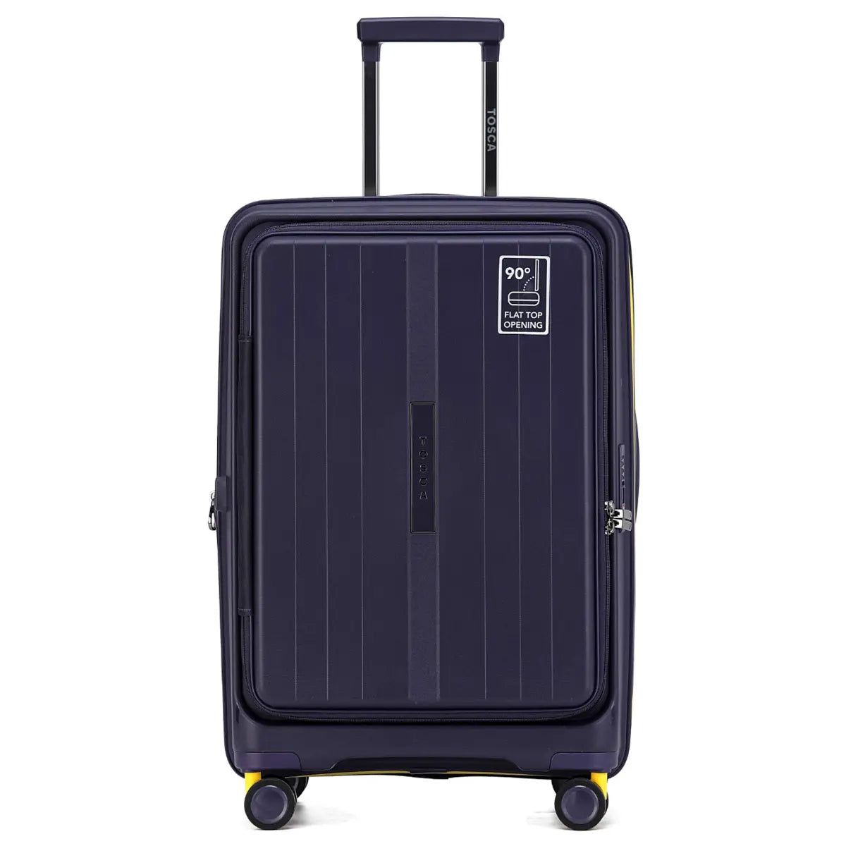 Tosca Cruiser 67 cm Front Opening 4-Wheel Expandable Suitcase - Purple / Yellow