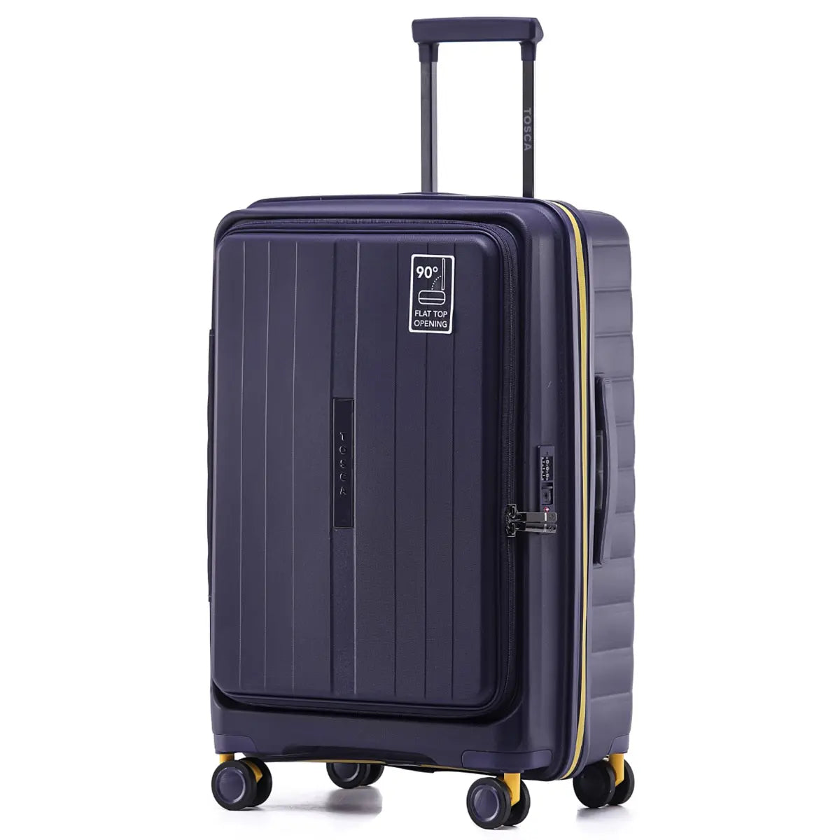 Tosca Cruiser 67 cm Front Opening 4-Wheel Expandable Suitcase - Purple/Yellow