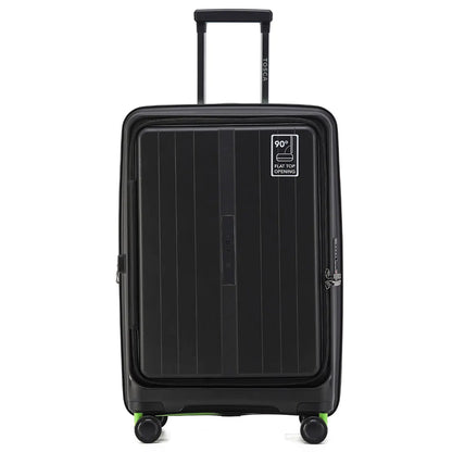 Tosca Cruiser 67 cm Front Opening 4-Wheel Expandable Suitcase - Black / Lime