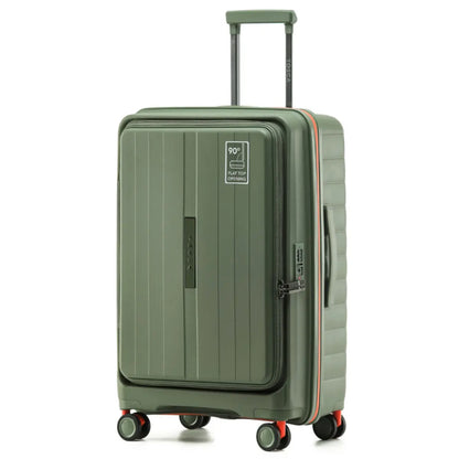 Tosca Cruiser 67 cm Front Opening 4-Wheel Expandable Suitcase - Khaki / Orange