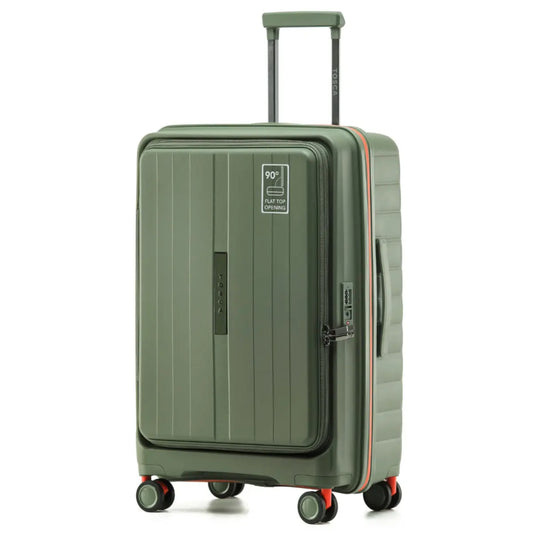Tosca Cruiser 67 cm Front Opening 4-Wheel Expandable Suitcase - Khaki / Orange