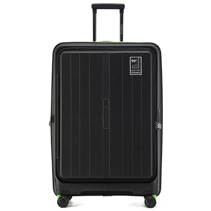 Tosca Cruiser 77 cm Front Opening 4-Wheel Expandable Suitcase - Black / Lime