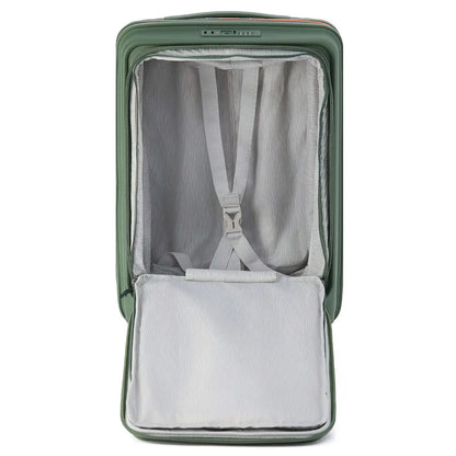 Tosca Cruiser Front Opening 4-Wheel Expandable Suitcase Set of 3 - Khaki / Orange (Small Medium and Large)