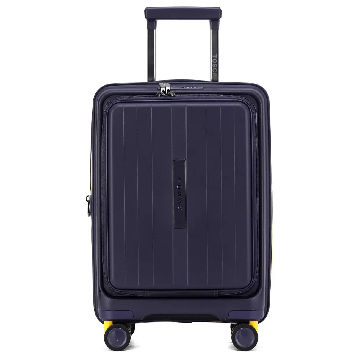 Tosca Cruiser Front Opening 4-Wheel Expandable Suitcase Set of 3 - Purple / Yellow (Small Medium and Large)
